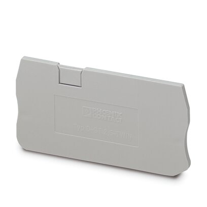 Phoenix Contact End cover; Length: 60.5mm; Width: 2.2mm; Height: 29mm; Color: Gray